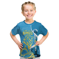 Saint Lucia Kings Cricket Custom Kid T Shirt 2025 2nd Champions Back To Back - Wonder Print Shop