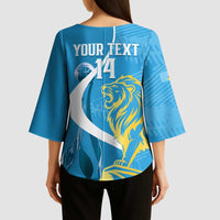 Saint Lucia Kings Cricket Custom Kimono Sleeve Blouse 2025 2nd Champions Back To Back - Wonder Print Shop