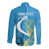 Saint Lucia Kings Cricket Custom Long Sleeve Button Shirt 2025 2nd Champions Back To Back - Wonder Print Shop