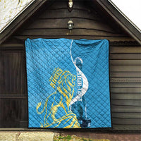 Saint Lucia Kings Cricket Custom Quilt 2025 2nd Champions Back To Back - Wonder Print Shop