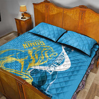 Saint Lucia Kings Cricket Custom Quilt Bed Set 2025 2nd Champions Back To Back - Wonder Print Shop