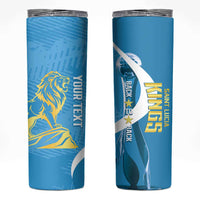Saint Lucia Kings Cricket Custom Skinny Tumbler 2025 2nd Champions Back To Back - Wonder Print Shop