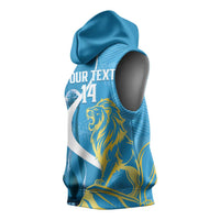 Saint Lucia Kings Cricket Custom Sleeveless Hoodie 2025 2nd Champions Back To Back - Wonder Print Shop