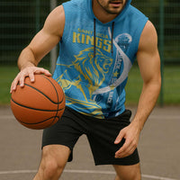 Saint Lucia Kings Cricket Custom Sleeveless Hoodie 2025 2nd Champions Back To Back - Wonder Print Shop