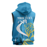 Saint Lucia Kings Cricket Custom Sleeveless Zip Hoodie 2025 2nd Champions Back To Back - Wonder Print Shop