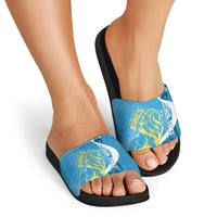 Saint Lucia Kings Cricket Custom Slide Sandals 2025 2nd Champions Back To Back - Wonder Print Shop