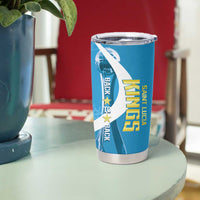 Saint Lucia Kings Cricket Custom Tumbler Cup 2025 2nd Champions Back To Back - Wonder Print Shop