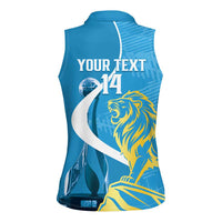 Saint Lucia Kings Cricket Custom Women Sleeveless Polo Shirt 2025 2nd Champions Back To Back - Wonder Print Shop