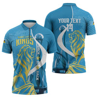 Saint Lucia Kings Cricket Custom Zipper Polo Shirt 2025 2nd Champions Back To Back - Wonder Print Shop