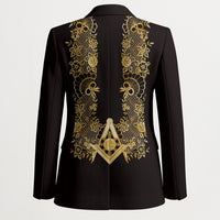 Personalised Filipino Freemasonry Blazer Masonic Barong Tagalog Inspired Ivory White