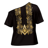 Personalised Filipino Freemasonry Cross Shoulder Shirt Masonic Barong Tagalog Inspired Ivory White
