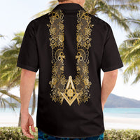 Personalised Filipino Freemasonry Hawaiian Shirt Masonic Barong Tagalog Inspired Ivory White