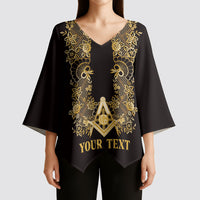 Personalised Filipino Freemasonry Kimono Sleeve Blouse Masonic Barong Tagalog Inspired Ivory White