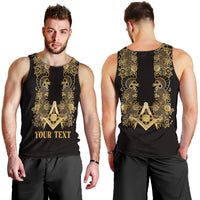 Personalised Filipino Freemasonry Men Tank Top Masonic Barong Tagalog Inspired Ivory White