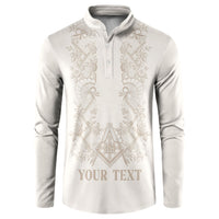 Personalised Filipino Freemasonry Button Sweatshirt Masonic Barong Tagalog Inspired Black
