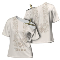 Personalised Filipino Freemasonry Cross Shoulder Shirt Masonic Barong Tagalog Inspired Black