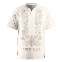 Personalised Filipino Freemasonry Rugby Jersey Masonic Barong Tagalog Inspired Black