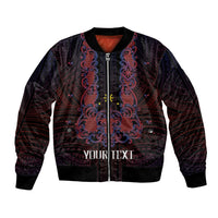 Personalised Philippines Barong Tagalog Freemasonry Bomber Jacket Filipino Masonic Polynesian Pattern