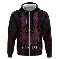 Personalised Philippines Barong Tagalog Freemasonry Hoodie Filipino Masonic Polynesian Pattern