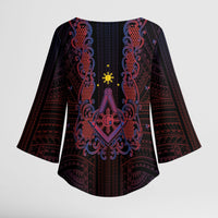 Personalised Philippines Barong Tagalog Freemasonry Kimono Sleeve Blouse Filipino Masonic Polynesian Pattern