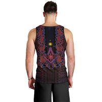Personalised Philippines Barong Tagalog Freemasonry Men Tank Top Filipino Masonic Polynesian Pattern