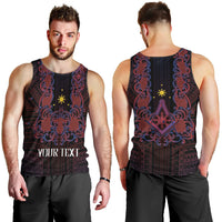 Personalised Philippines Barong Tagalog Freemasonry Men Tank Top Filipino Masonic Polynesian Pattern