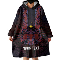 Personalised Philippines Barong Tagalog Freemasonry Wearable Blanket Hoodie Filipino Masonic Polynesian Pattern