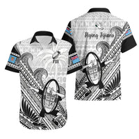 Fiji Tapa Rugby Hawaiian Shirt Flying Fijian 2023 World Cup With Dabbing Ball - Wonder Print Shop