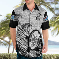 Custom Fiji Tapa Rugby Hawaiian Shirt Flying Fijian 2023 World Cup With Dabbing Ball - Wonder Print Shop