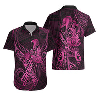Polynesia Breast Cancer Awareness Hawaiian Shirt No One Fights Alone Pink Ribbon With Butterfly - Wonder Print Shop