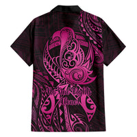 Polynesia Breast Cancer Awareness Kid Hawaiian Shirt No One Fights Alone Pink Ribbon With Butterfly - Wonder Print Shop