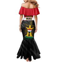 Iraq National Day Family Matching Mermaid Dress and Hawaiian Shirt Iraqi Coat Of Arms With Flag Style - Wonder Print Shop