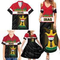 Iraq National Day Family Matching Summer Maxi Dress and Hawaiian Shirt Iraqi Coat Of Arms With Flag Style - Wonder Print Shop