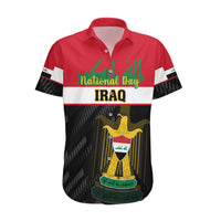 Iraq National Day Hawaiian Shirt Iraqi Coat Of Arms With Flag Style - Wonder Print Shop