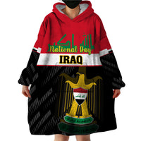 Iraq National Day Wearable Blanket Hoodie Iraqi Coat Of Arms With Flag Style - Wonder Print Shop