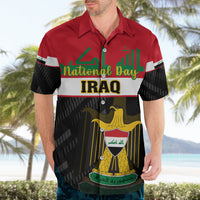 Personalised Iraq National Day Hawaiian Shirt Iraqi Coat Of Arms With Flag Style - Wonder Print Shop