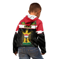 Personalised Iraq National Day Kid Hoodie Iraqi Coat Of Arms With Flag Style - Wonder Print Shop