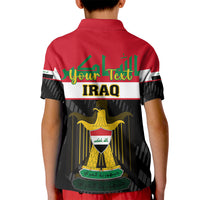 Personalised Iraq National Day Kid Polo Shirt Iraqi Coat Of Arms With Flag Style - Wonder Print Shop