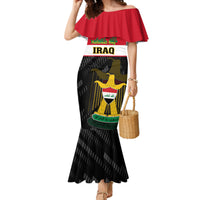 Personalised Iraq National Day Mermaid Dress Iraqi Coat Of Arms With Flag Style - Wonder Print Shop