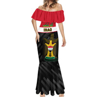 Personalised Iraq National Day Mermaid Dress Iraqi Coat Of Arms With Flag Style - Wonder Print Shop