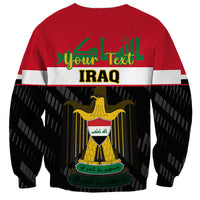 Personalised Iraq National Day Sweatshirt Iraqi Coat Of Arms With Flag Style - Wonder Print Shop