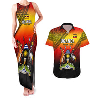 Uganda Independence Day Couples Matching Tank Maxi Dress and Hawaiian Shirt Jamhuri ya Uganda Happy 61st Anniversary - Wonder Print Shop