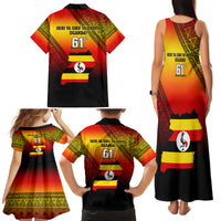 Uganda Independence Day Family Matching Tank Maxi Dress and Hawaiian Shirt Jamhuri ya Uganda Happy 61st Anniversary - Wonder Print Shop