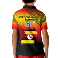 Uganda Independence Day Kid Polo Shirt Jamhuri ya Uganda Happy 61st Anniversary - Wonder Print Shop