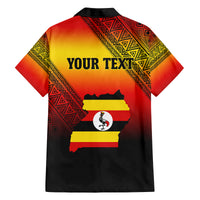 Personalised Uganda Independence Day Family Matching Off Shoulder Long Sleeve Dress and Hawaiian Shirt Jamhuri ya Uganda Happy 61st Anniversary - Wonder Print Shop