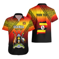 Personalised Uganda Independence Day Hawaiian Shirt Jamhuri ya Uganda Happy 61st Anniversary - Wonder Print Shop