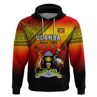 Personalised Uganda Independence Day Hoodie Jamhuri ya Uganda Happy 61st Anniversary - Wonder Print Shop