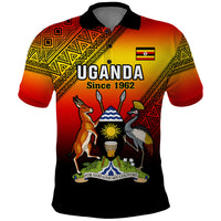 Personalised Uganda Independence Day Polo Shirt Jamhuri ya Uganda Happy 61st Anniversary - Wonder Print Shop