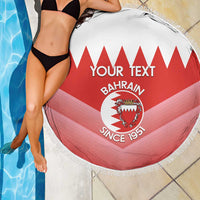 Custom Bahrain Football Beach Blanket Muharabi Dilmun Sporty Style - Wonder Print Shop