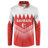Custom Bahrain Football Button Sweatshirt Muharabi Dilmun Sporty Style - Wonder Print Shop